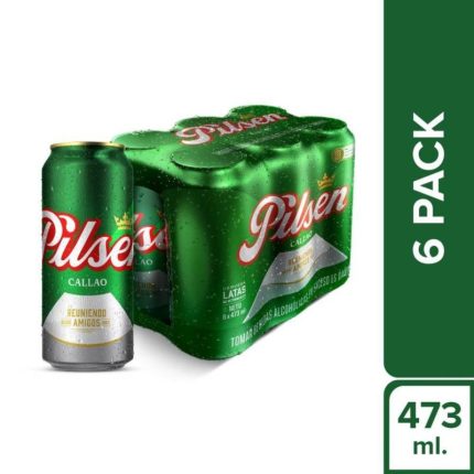 CERVEZA PILSEN LATA PACK 6 UND 473ML.