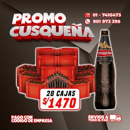 promo cusqueña negra x28 cajas