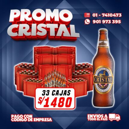 promo cristal x33 cajas